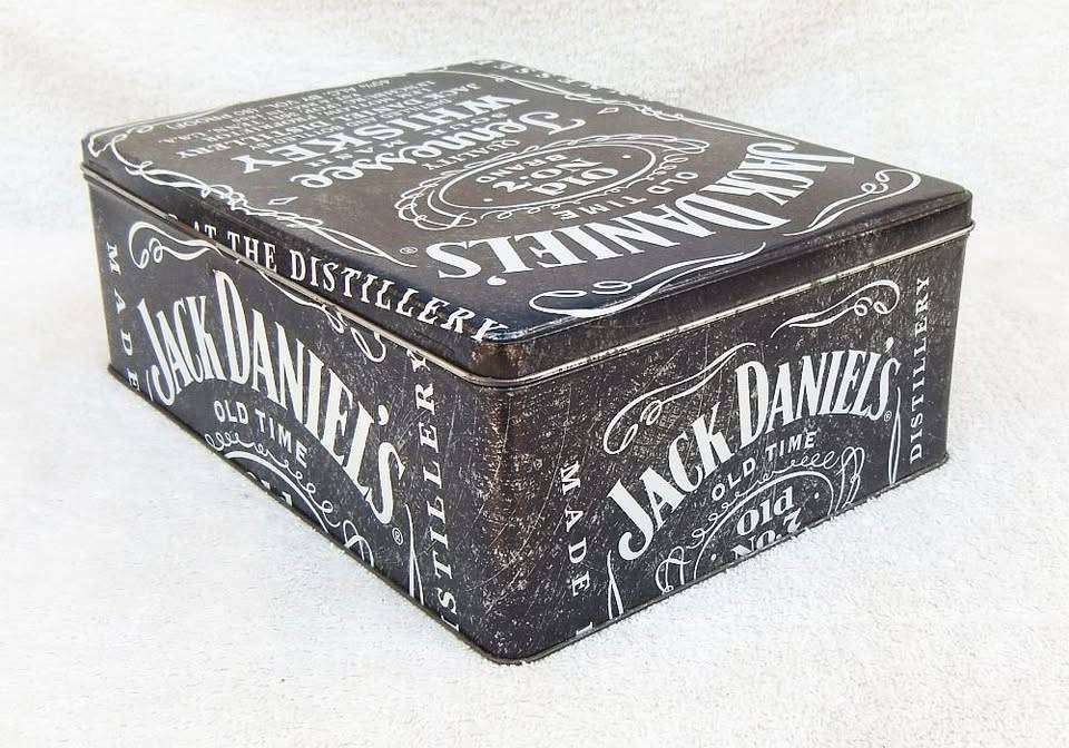 A limited edition Jack Daniels tin canister