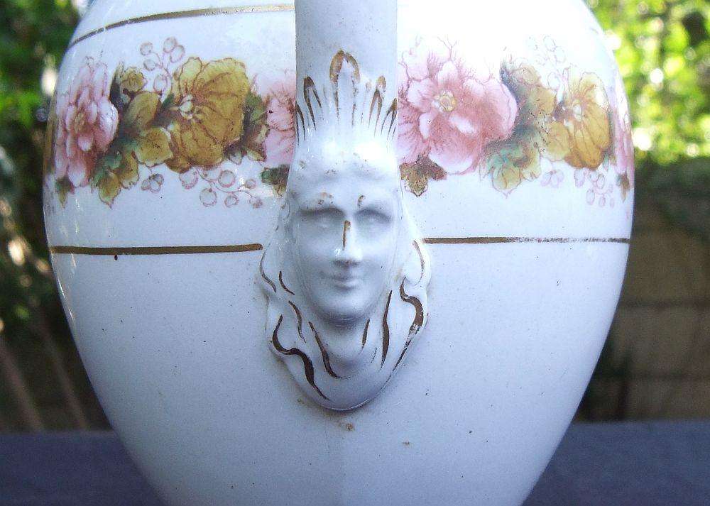 A rare antique mid 1800`s tankard with hinged pewter lid