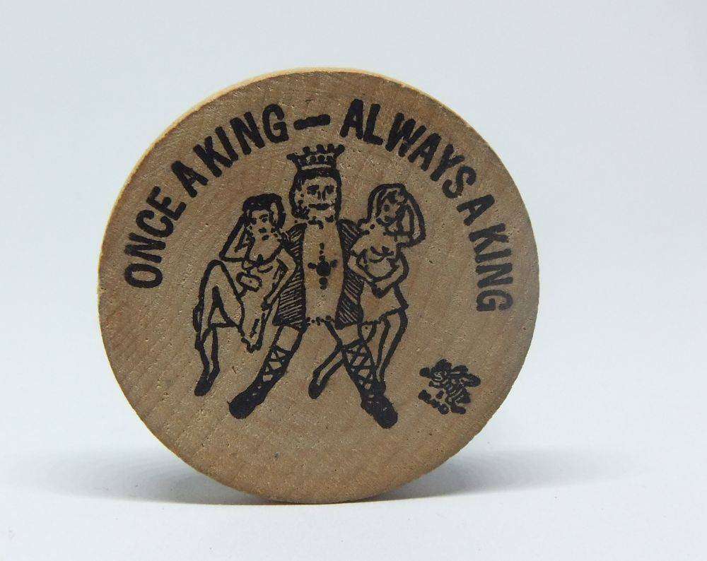 American wooden nickel token -