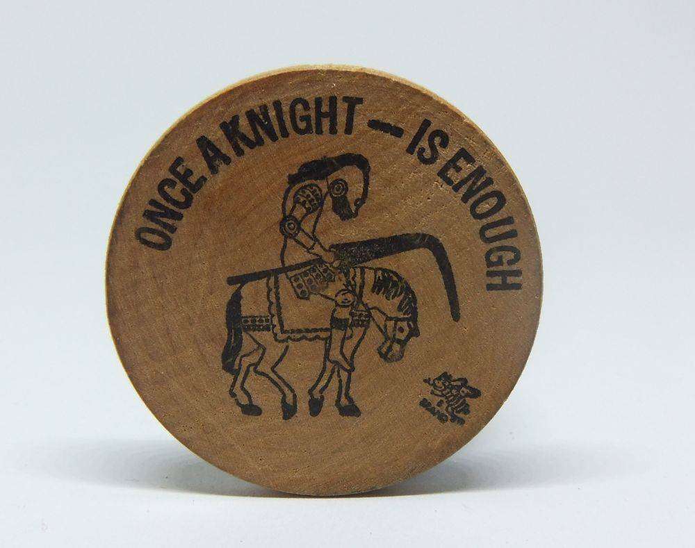 American wooden nickel token -