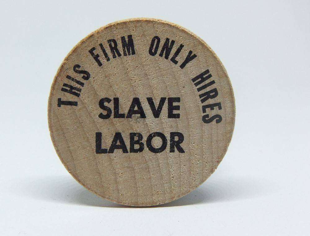 American wooden nickel token -