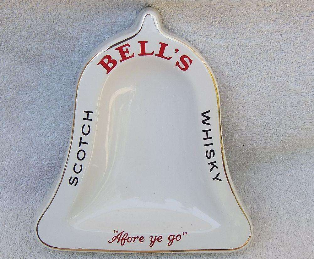 A vintage Bells whisky advertising bar ashtray made by Wade England
