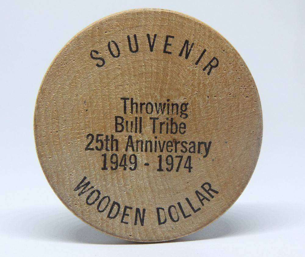 American wooden nickel token -