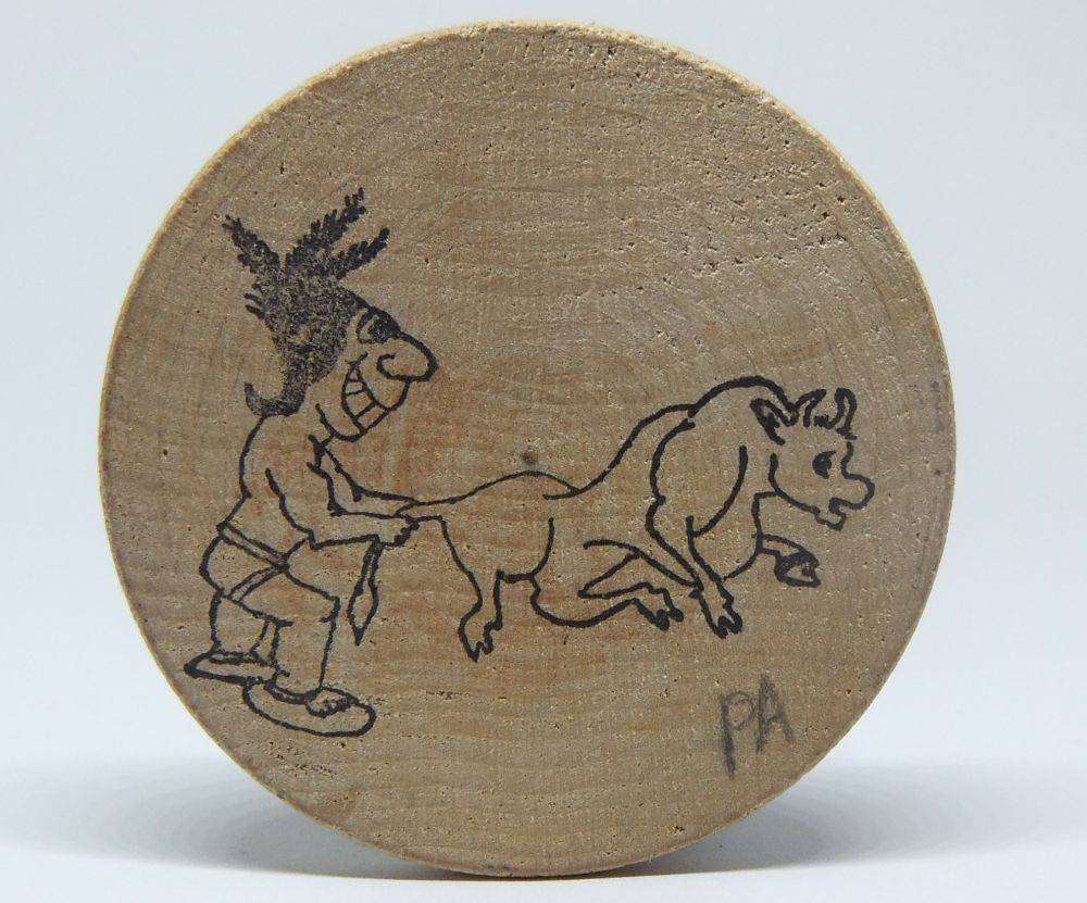 American wooden nickel token -