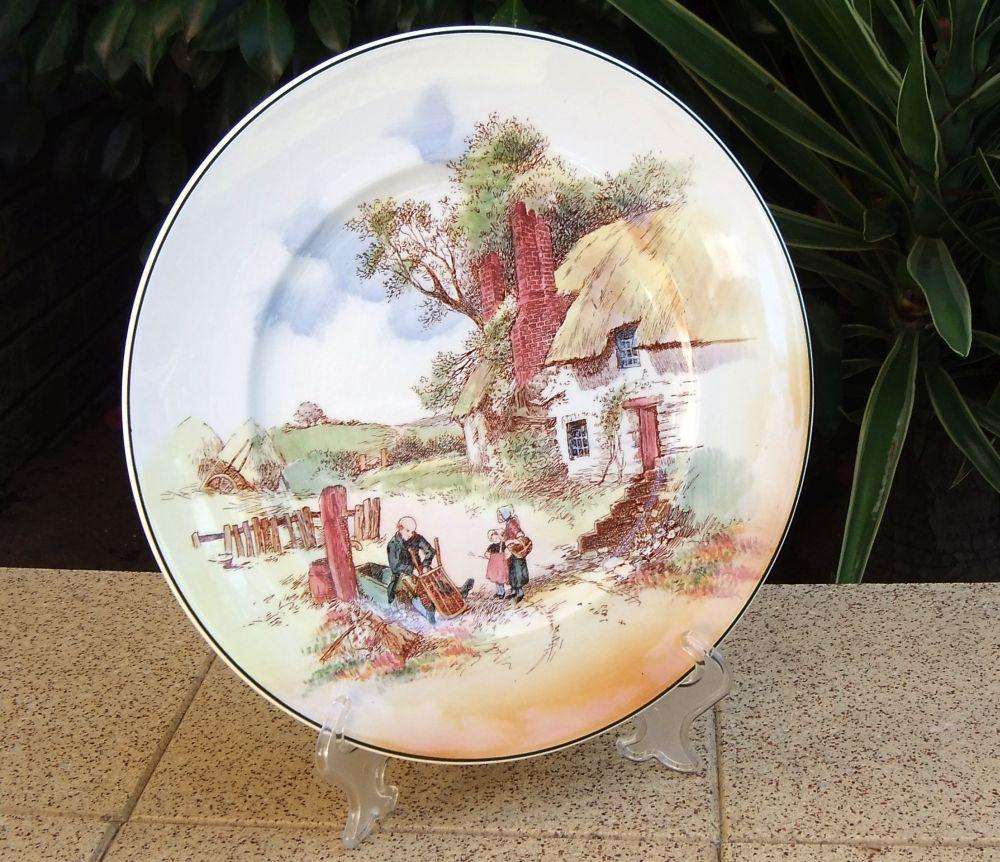 A vintage porcelain display plate by Royal Doulton entitled Rustic England