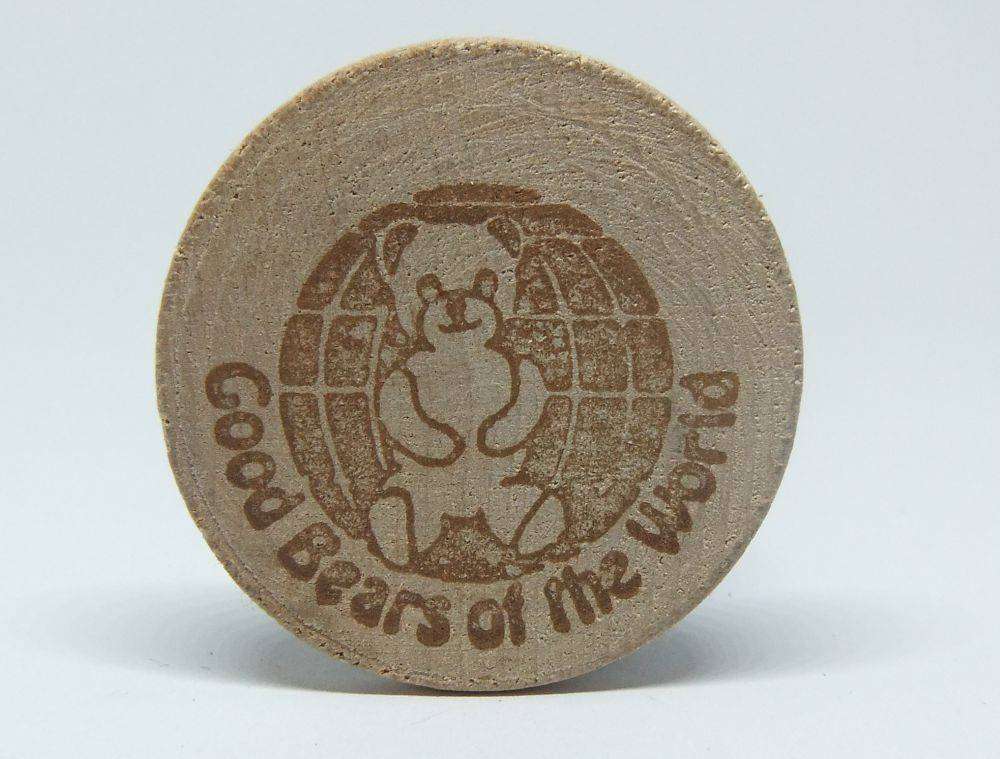 American wooden nickel token -