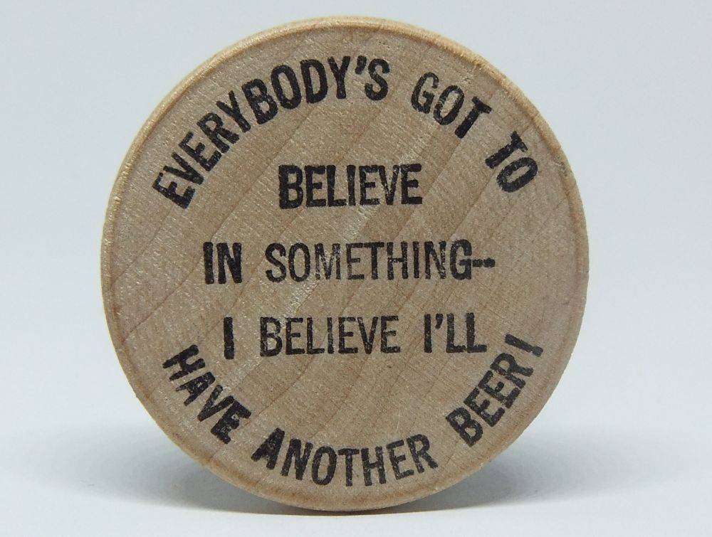 American wooden nickel token -