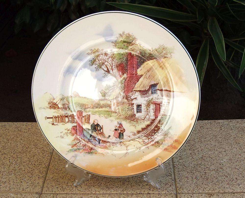 A vintage porcelain display plate by Royal Doulton entitled Rustic England