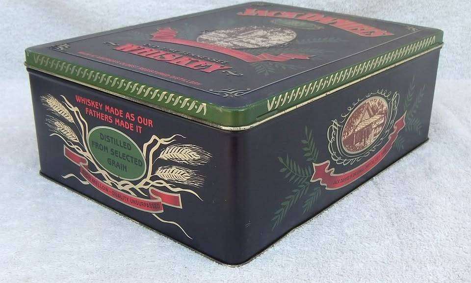 A limited edition Jack Daniels tin canister