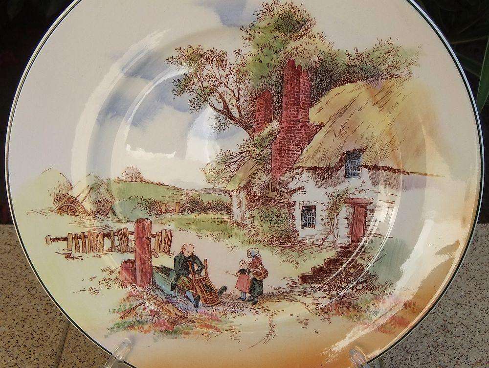 A vintage porcelain display plate by Royal Doulton entitled Rustic England