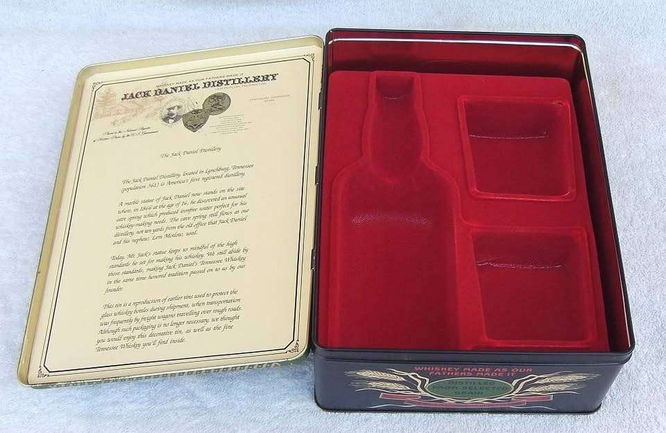 A limited edition Jack Daniels tin canister