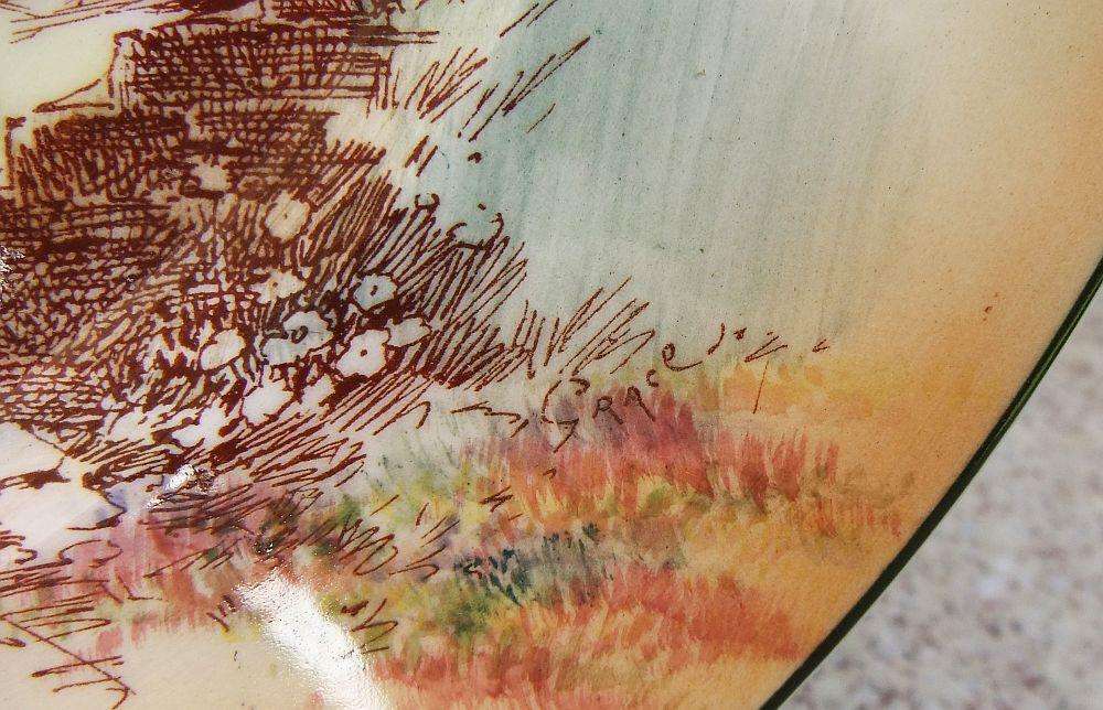 A vintage porcelain display plate by Royal Doulton entitled Rustic England