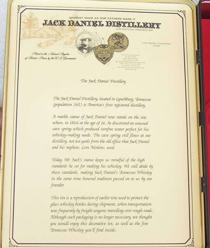 A limited edition Jack Daniels tin canister