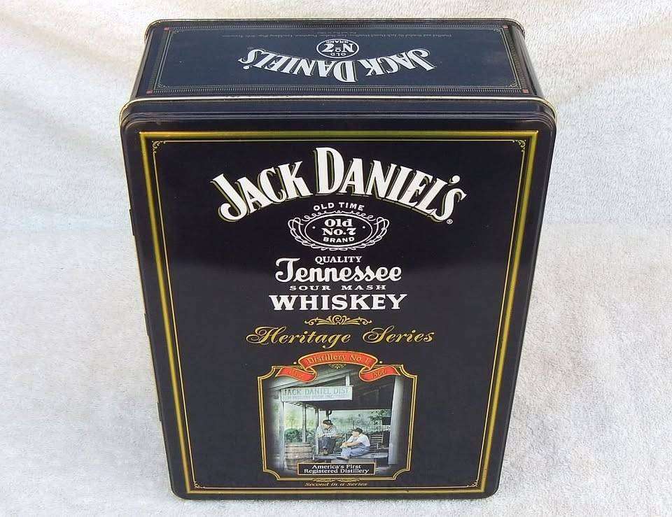 A limited edition Jack Daniels tin canister