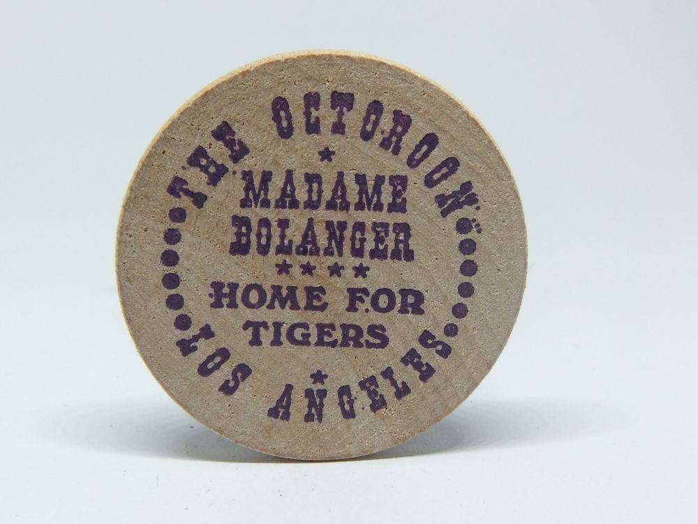 American wooden nickel token -