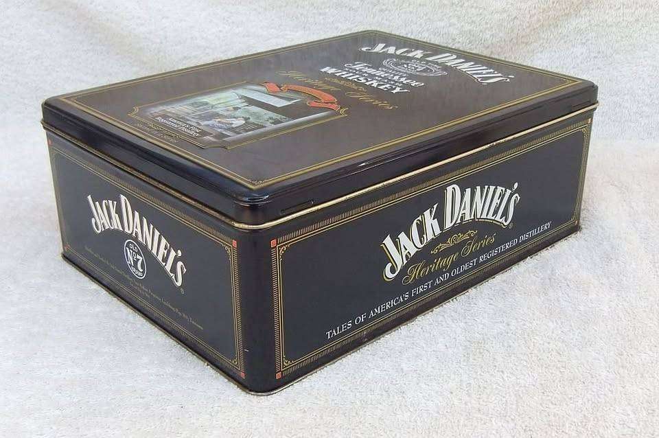 A limited edition Jack Daniels tin canister