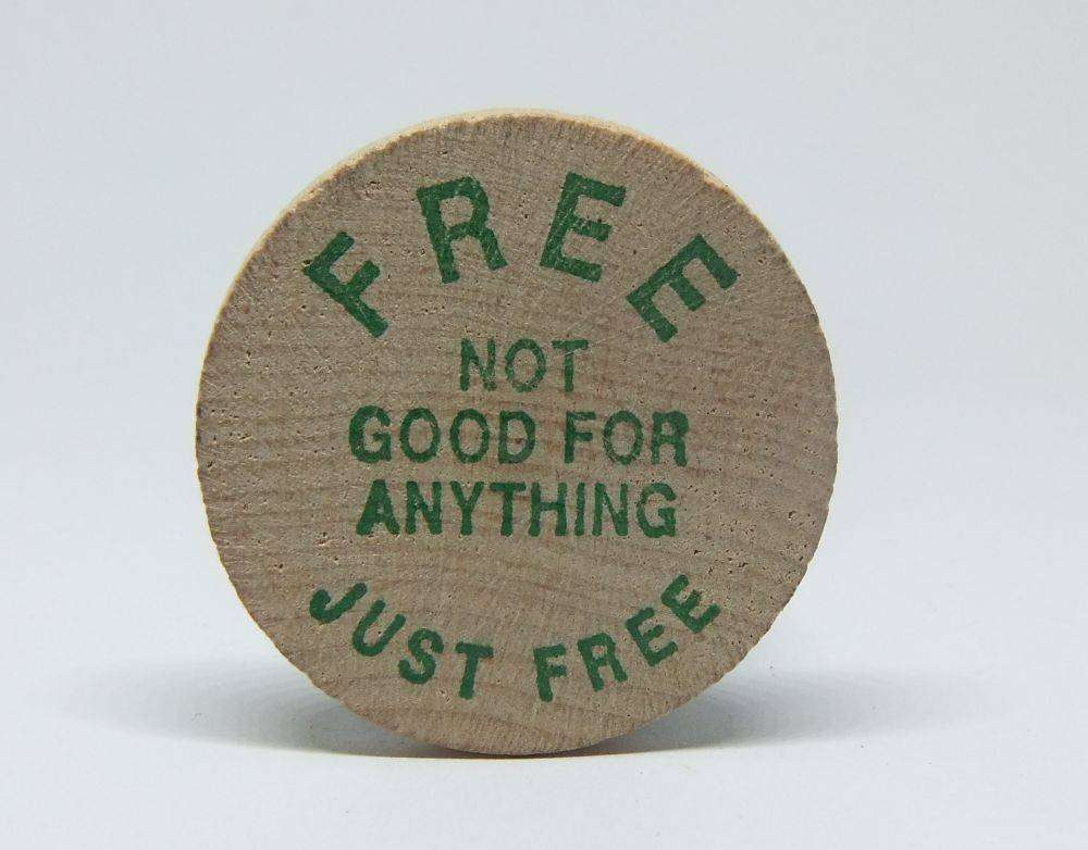 American wooden nickel token -