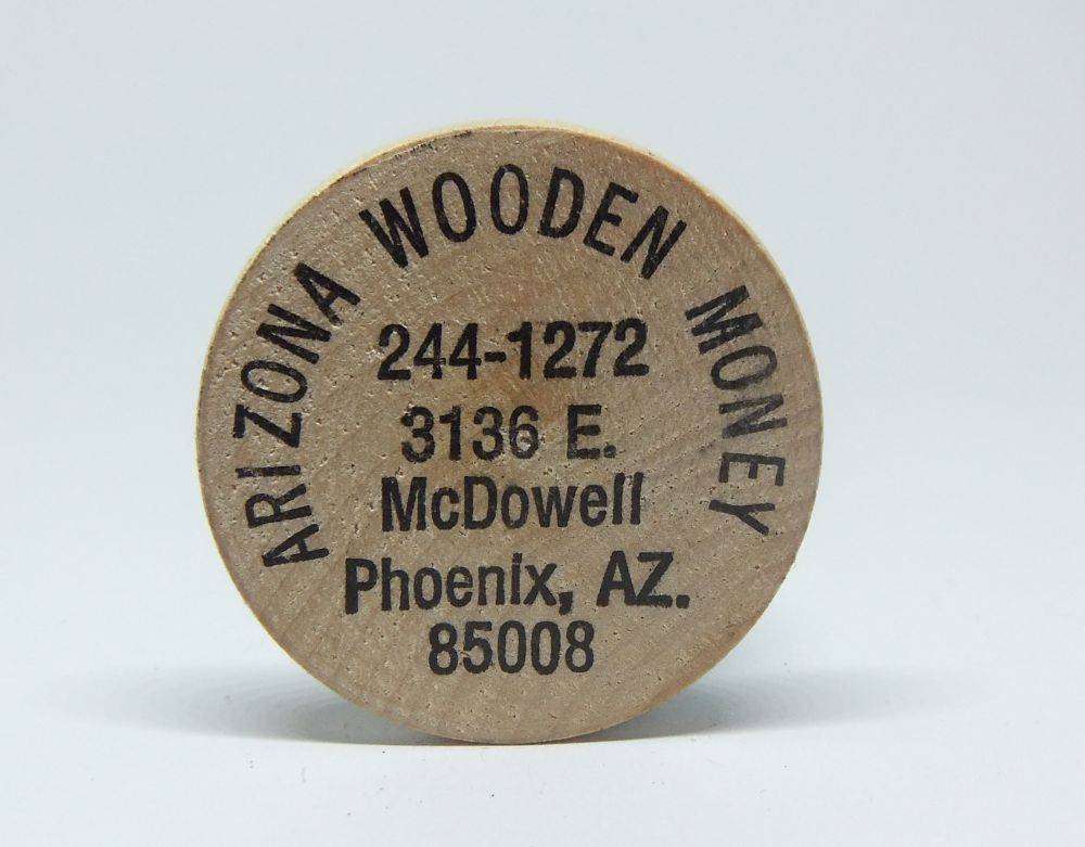 American wooden nickel token -