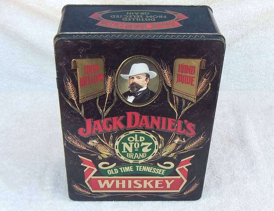 A limited edition Jack Daniels tin canister