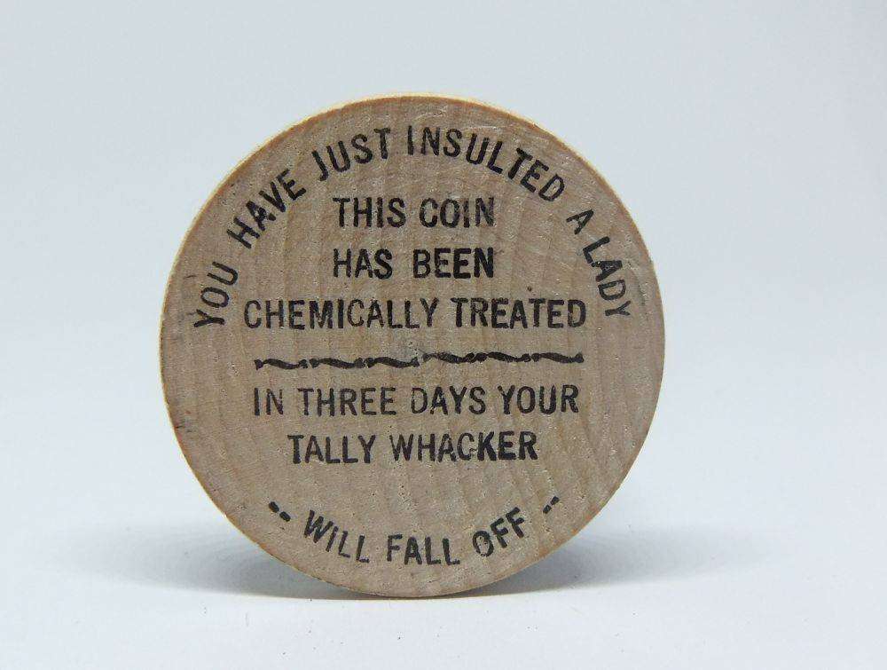 American wooden nickel token -