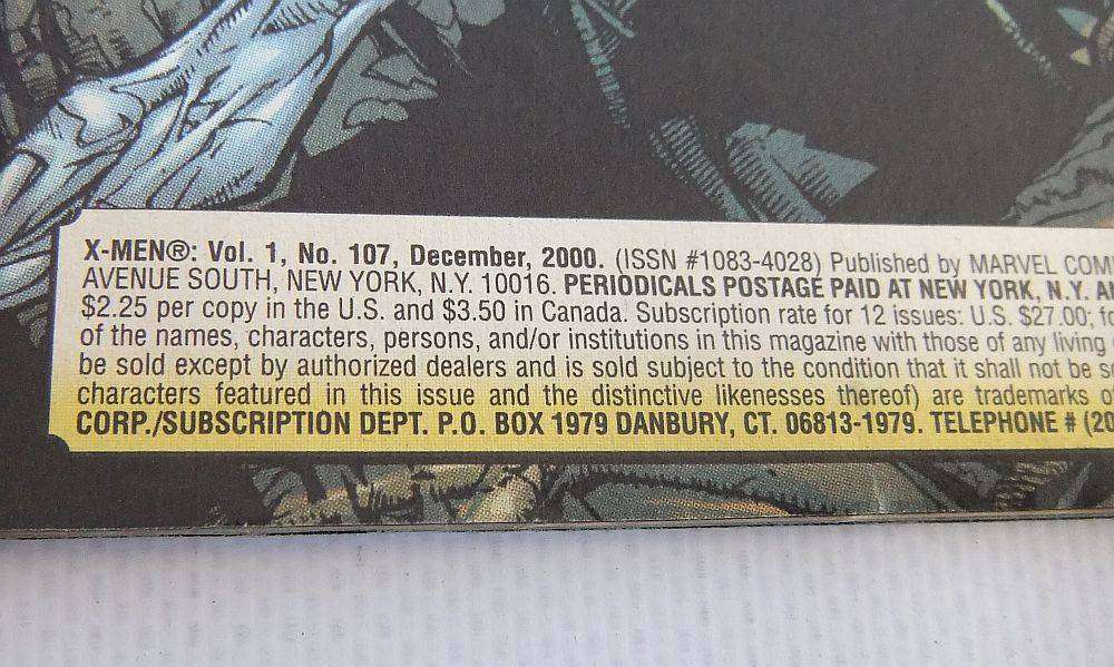 December 2000 - Marvel Comics - X-Men Volume 1 , No 107