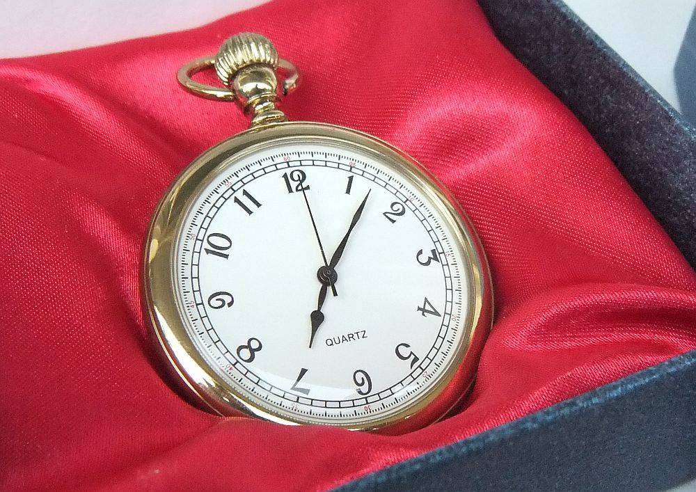 Six unused and boxed pocket watches from the Classic Pocket Watch collection with new batteries
