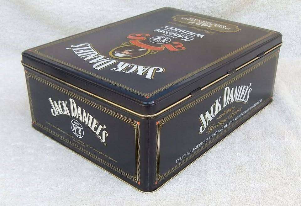 A limited edition Jack Daniels tin canister