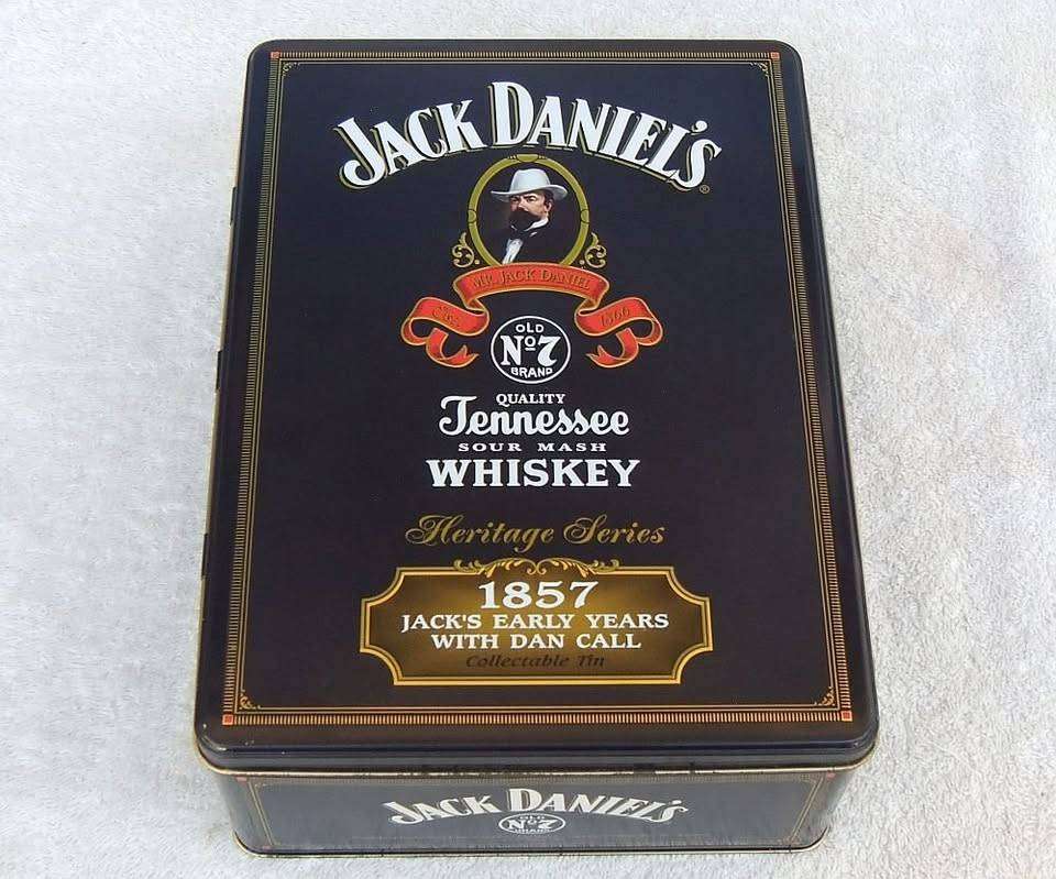 A limited edition Jack Daniels tin canister