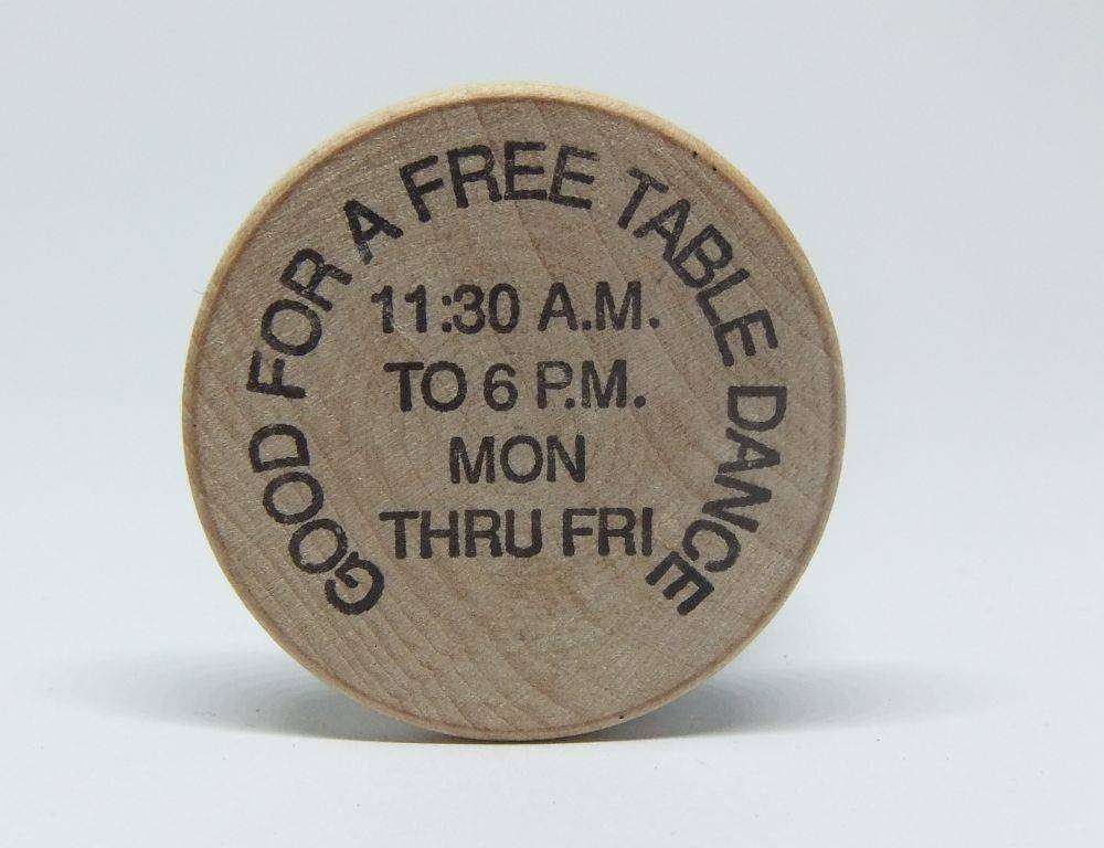 American wooden nickel token -