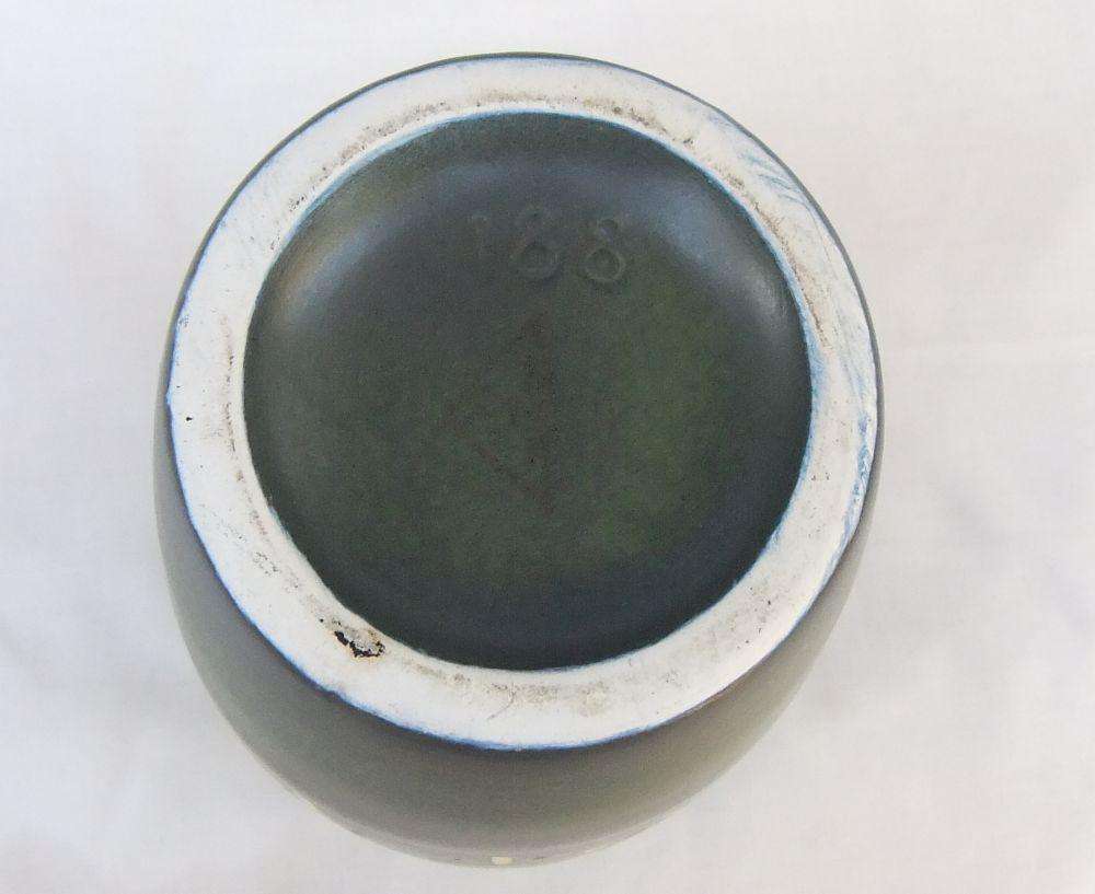 A vintage mid-century numbered German pottery vase