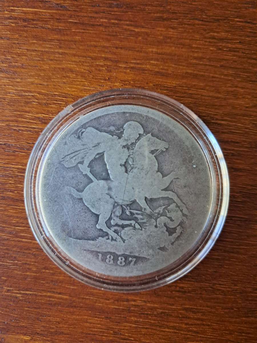 **1887 British SILVER Crown**
