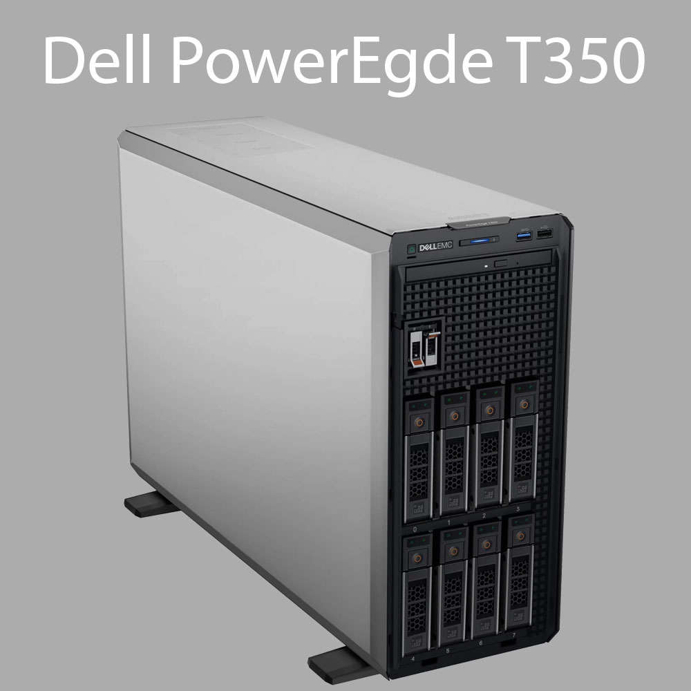 Dell PowerEdge T350 Server: 1 x Xeon E-2388G 3.2Ghz 8C, 128GB Memory, 2 x 2TB 3.5 inch SAS HDD Tower