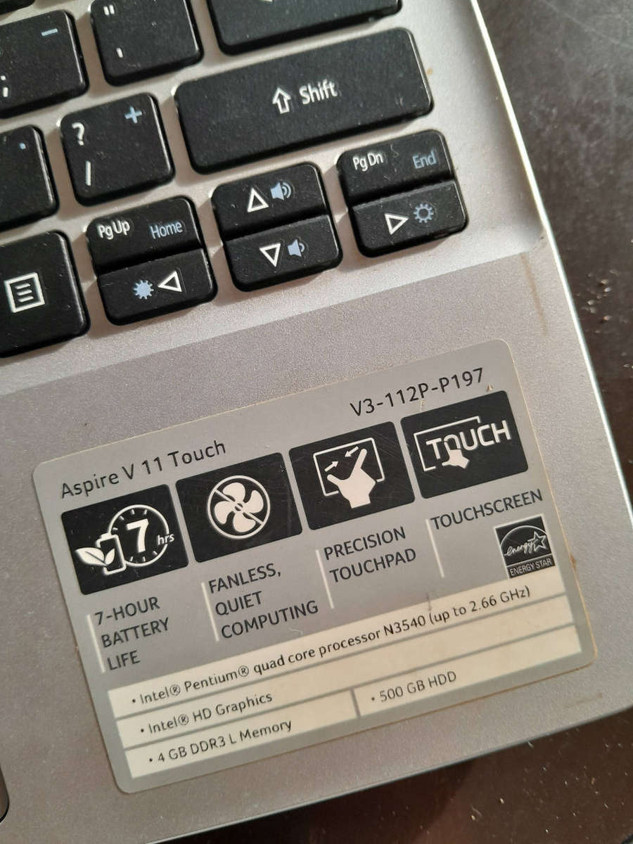 Aspire v11 Touch laptop