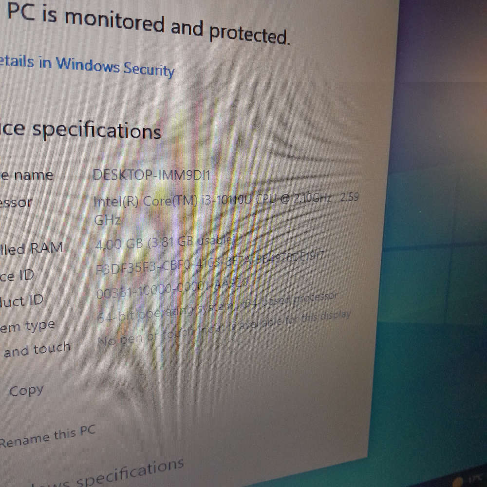 Hp laptop 10th Generation i3 working order