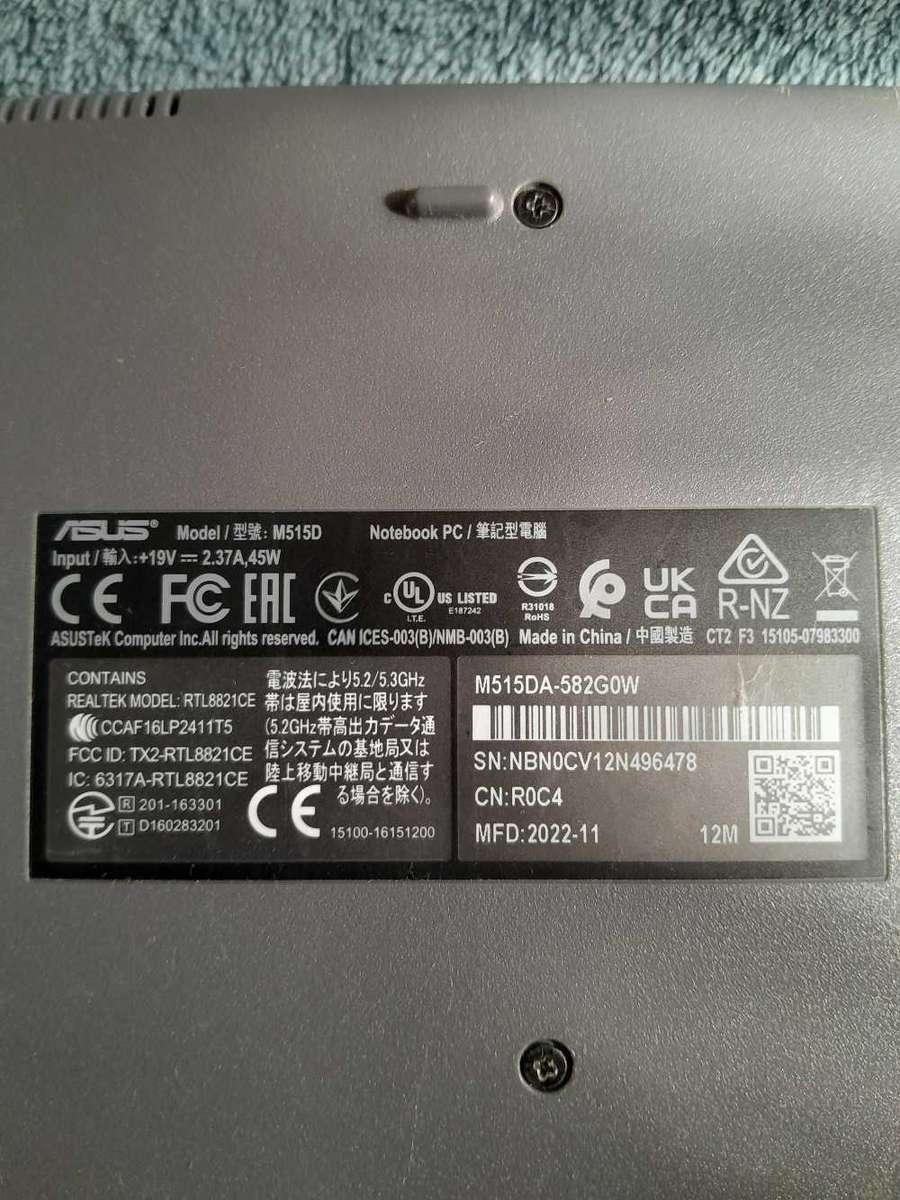 Asus laptop Ryzen 5 - m515D