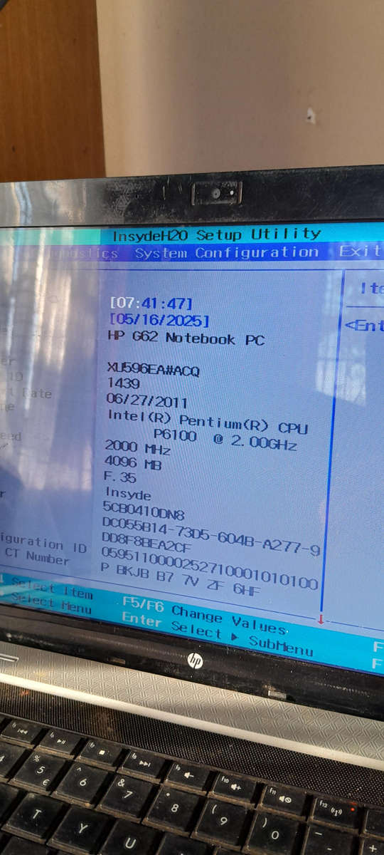 Hp laptop G62 selling as is working not tested