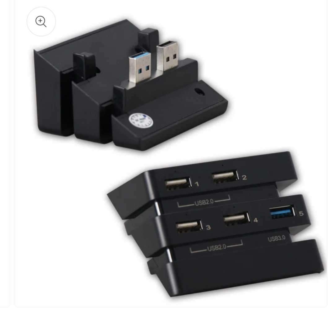 DOBE TP4-832 Integrated HUB to 2.0 & 3.0 Converter HUB 2 to 5 Extender for PS4 Pro Game Console