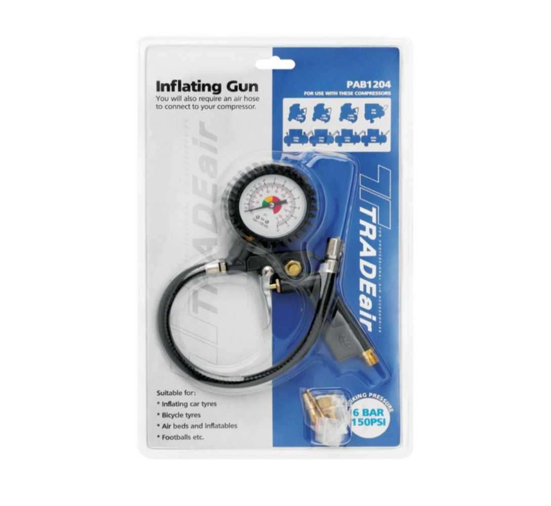 Tradeair PAB1204 3 Piece Tyre Inflator Kit