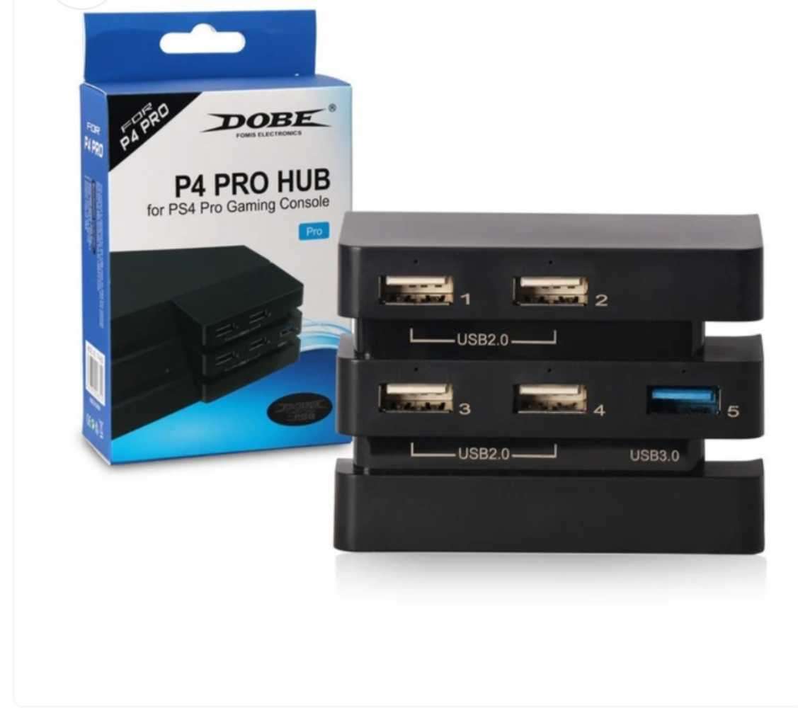 DOBE TP4-832 Integrated HUB to 2.0 & 3.0 Converter HUB 2 to 5 Extender for PS4 Pro Game Console