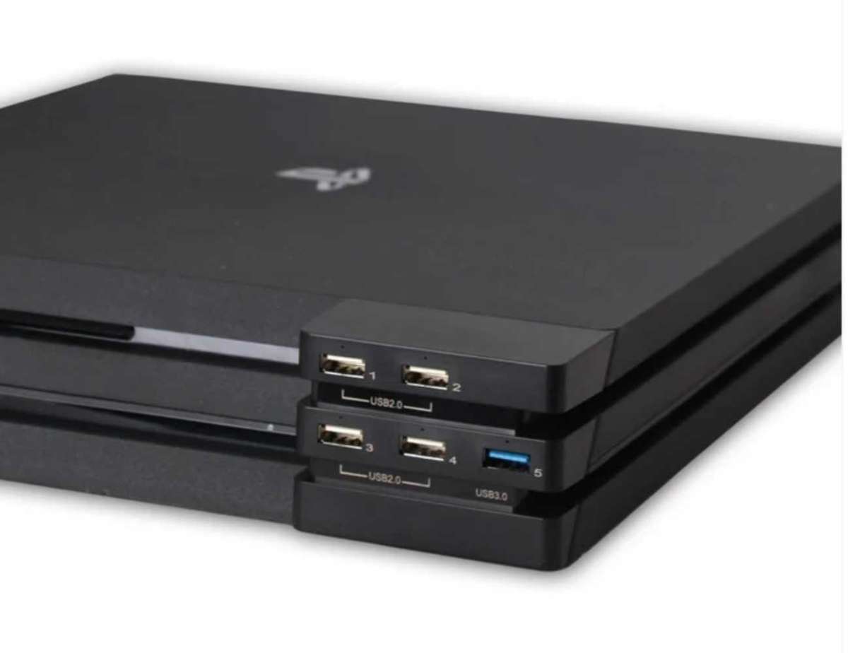 DOBE TP4-832 Integrated HUB to 2.0 & 3.0 Converter HUB 2 to 5 Extender for PS4 Pro Game Console
