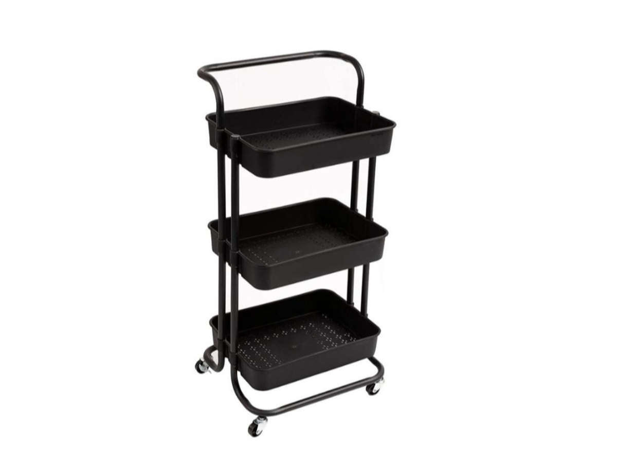 3 Tier Rolling Storage Trolley for Kitchen, Bathroom, Office, Workshop