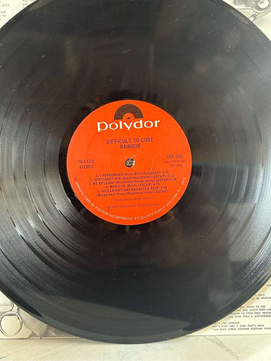RAINBOW - DIFFICULT TO CURE LP VINYL