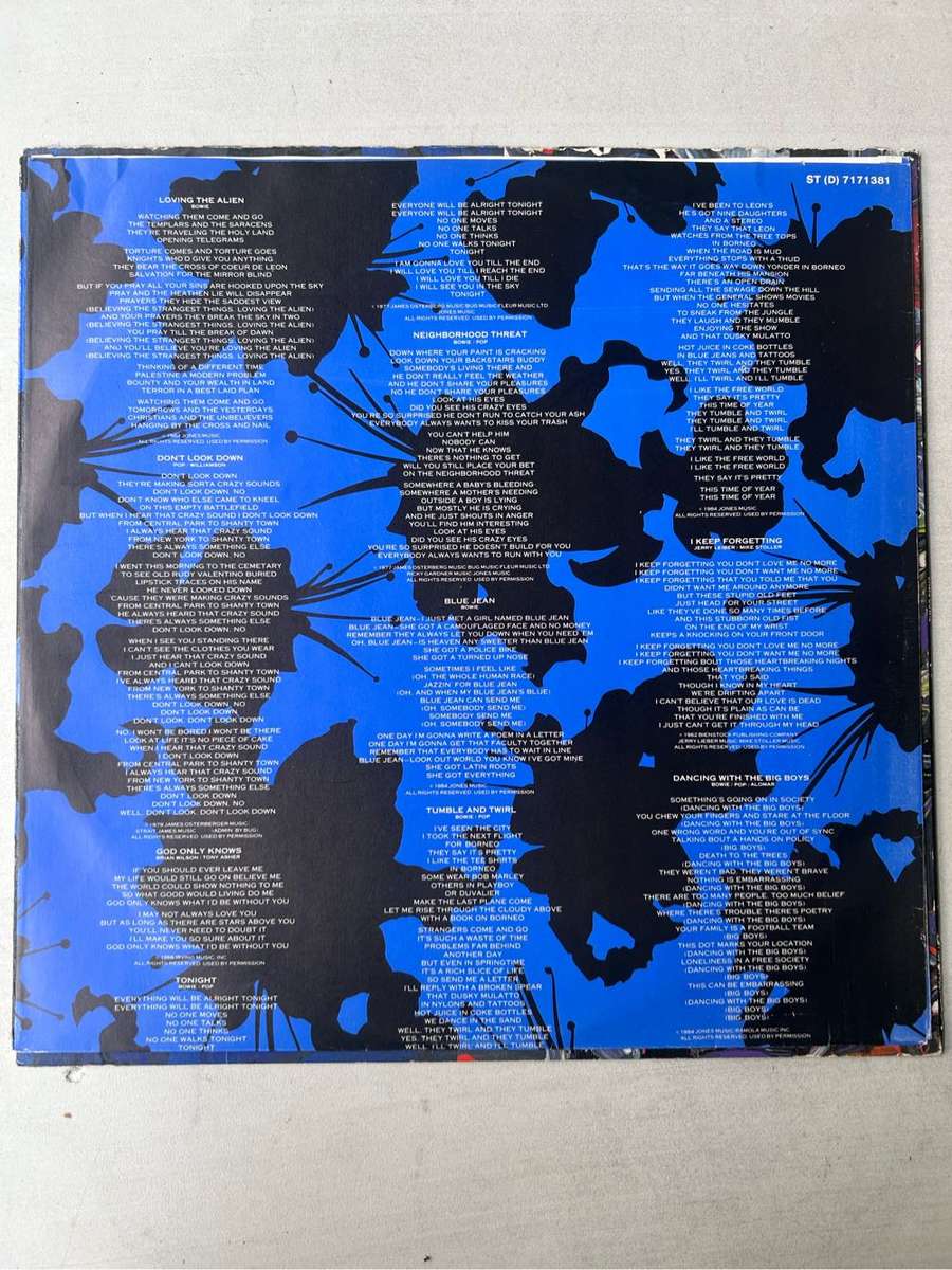 DAVID BOWIE - TONIGHT LP VINYL