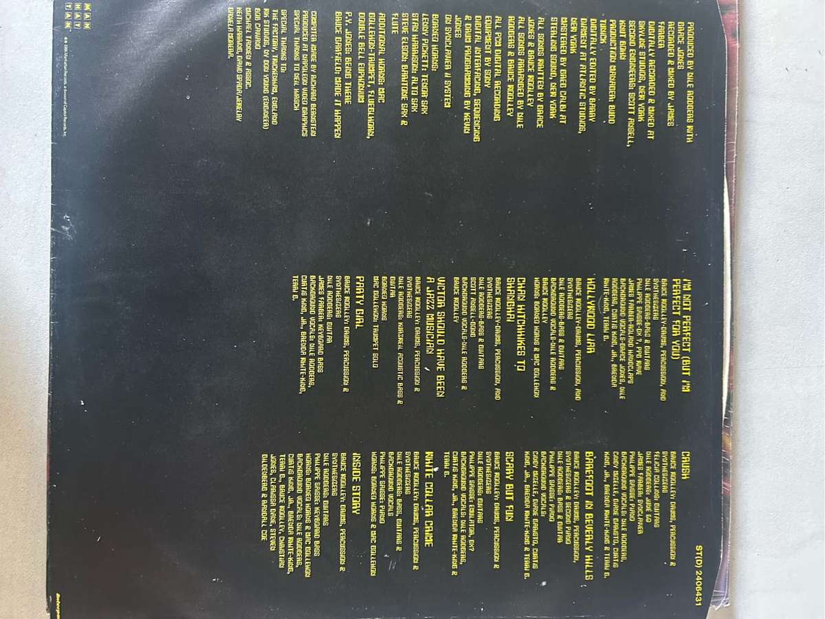 GRACE JONES - INSIDE STORY LP VINYL