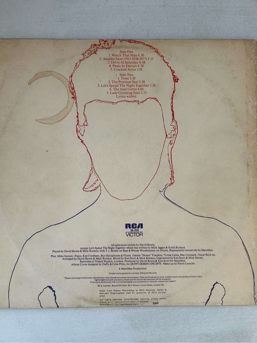 DAVID BOWIE- ALADDIN SANE LP VINYL