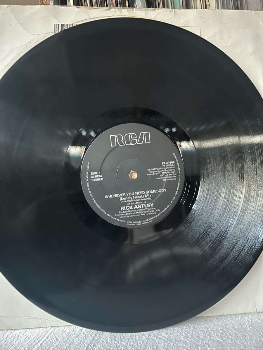 RICK ASTLEY - WHENEVER YOU NEED SOMEBODY 12 MAXI LP VINYL