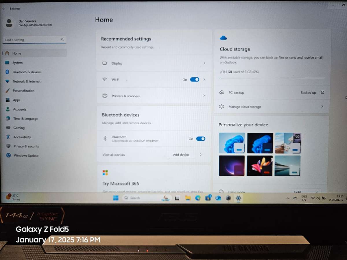 Asus Notebook FX506HF Intel Core i5-11400H 16GB 1TBGB SSD RTX 2050 Gaming Notebook