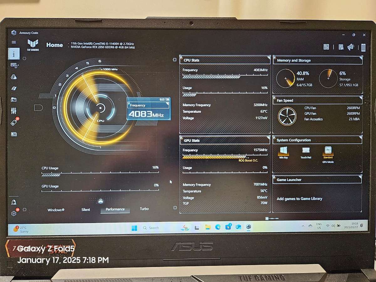 Asus Notebook FX506HF Intel Core i5-11400H 16GB 1TBGB SSD RTX 2050 Gaming Notebook