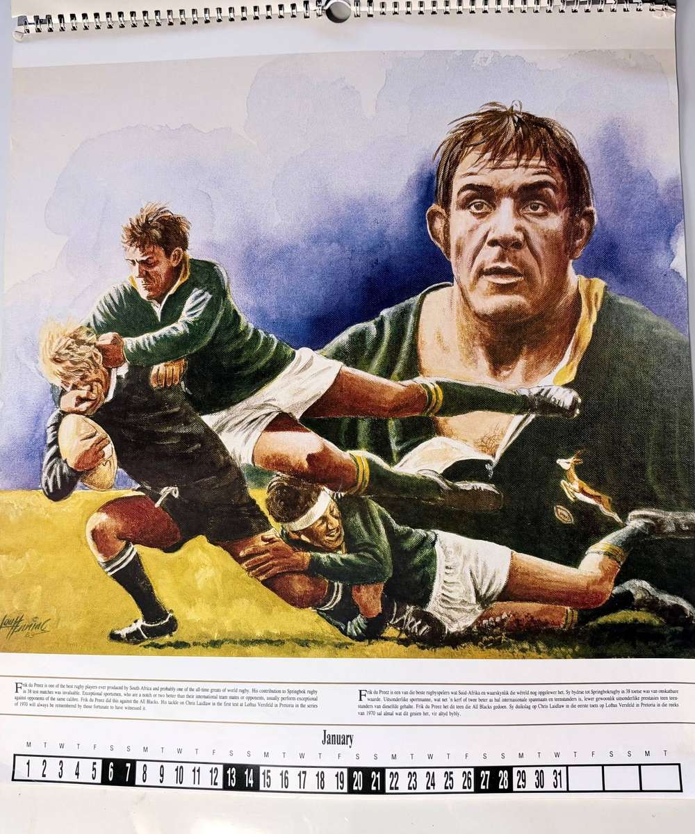Springbok Rugby Calendar 1990