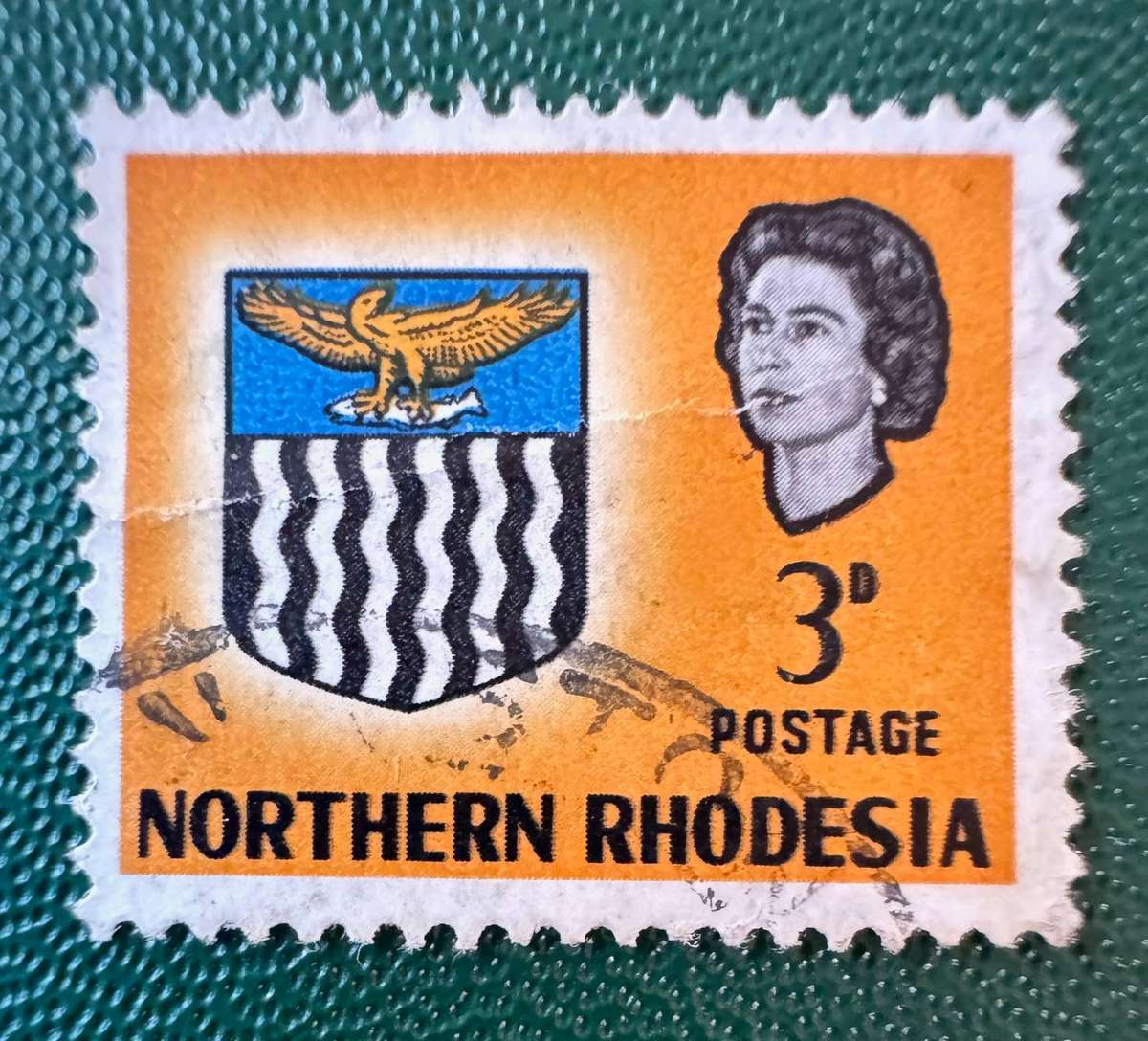 NORTHERN RHODESIA DOUBLE PRINT